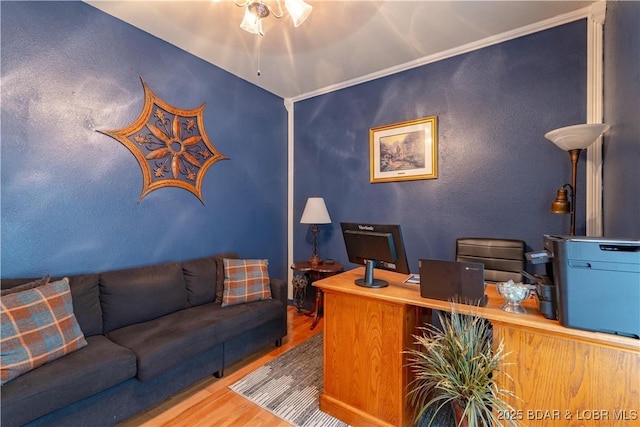 179 Regency Cove Dr, Lake Ozark, MO 65049 - office with wood finished floors and a ceiling fan