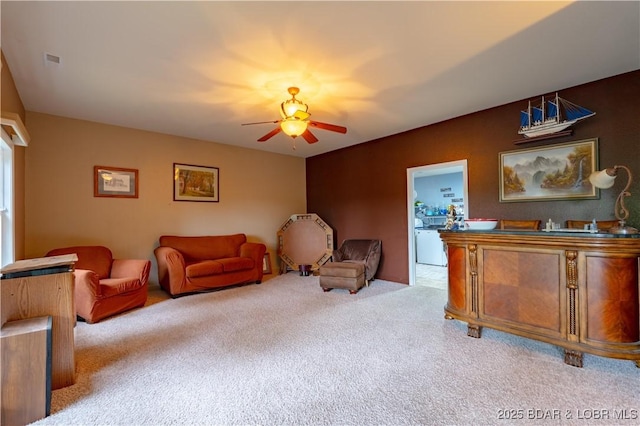 179 Regency Cove Dr, Lake Ozark, MO 65049 - office with a ceiling fan and carpet floors