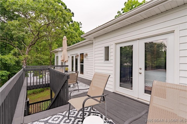 179 Regency Cove Dr, Lake Ozark, MO 65049 - wooden terrace featuring french doors