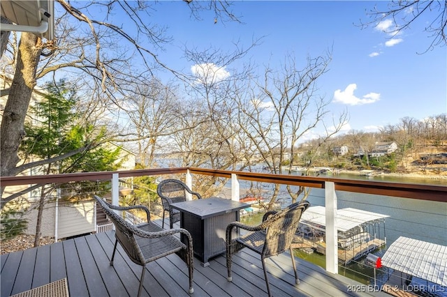855 Ginger Rd, Lake Ozark, MO 65049 - deck featuring a water view