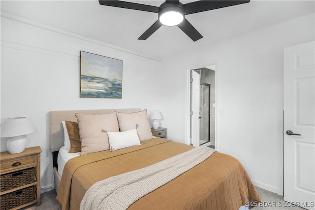855 Ginger Rd, Lake Ozark, MO 65049 - bedroom with carpet flooring and a ceiling fan