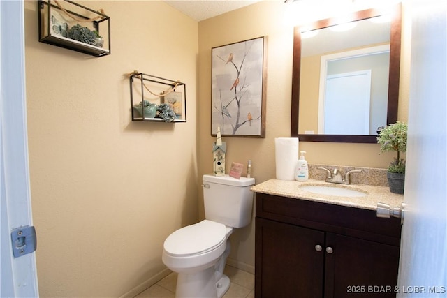 24 Canoe Ct, Osage Beach, MO 65065 - bathroom with vanity, toilet, tile patterned flooring, and baseboards