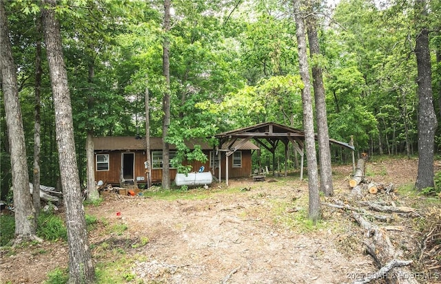 882 Wayne 459 Rd, Mo, MO 63957 - view of yard featuring a carport, a forest view, and driveway