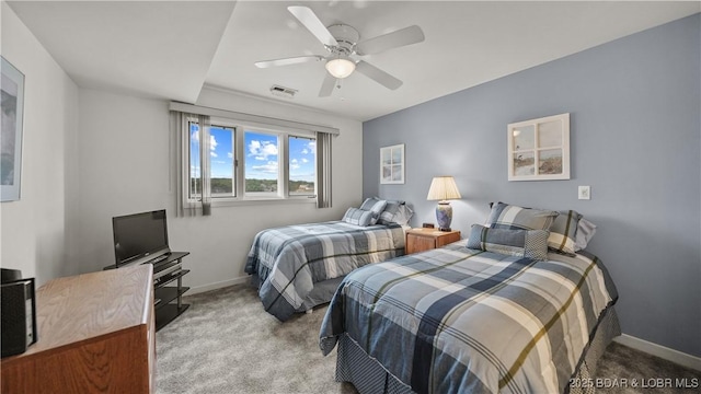 5940 Baydy Peak Rd Unit 325, Osage Beach, MO 65065 - bedroom with carpet floors, baseboards, and ceiling fan