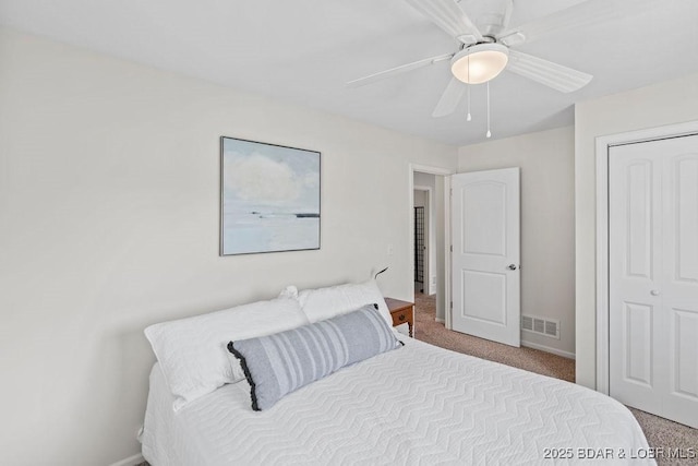29566 Hunter Rd, Gravois Mills, MO 65037 - bedroom featuring carpet floors, ceiling fan, a closet, and baseboards
