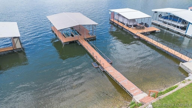 29566 Hunter Rd, Gravois Mills, MO 65037 - dock area with a water view and boat lift