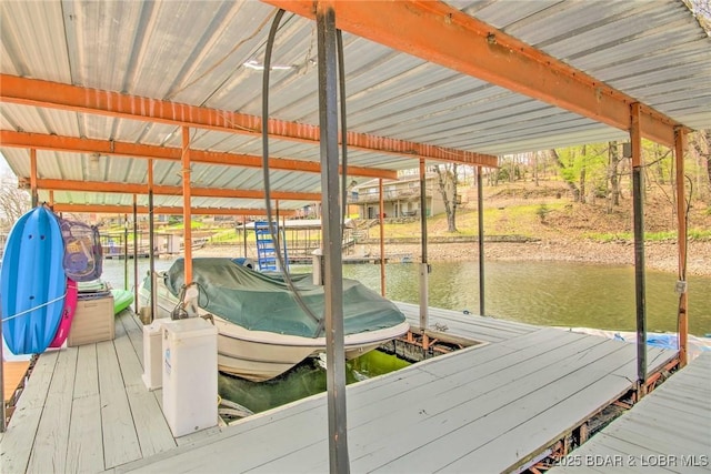 31806 Lakeview Ln, Gravois Mills, MO 65037 - dock area with boat lift and a water view