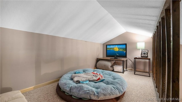 62 Durham Ct, Four Seasons, MO 65049 - sitting room with carpet flooring, vaulted ceiling, and baseboards