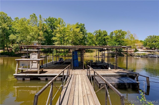 30734 Ottersway Rd, Gravois Mills, MO 65037 - dock area with a water view and view of scattered trees