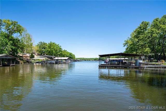 30734 Ottersway Rd, Gravois Mills, MO 65037 - dock area with a water view and boat lift