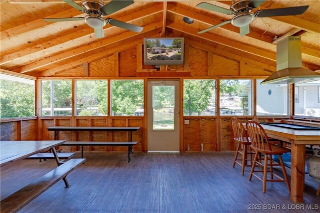 30734 Ottersway Rd, Gravois Mills, MO 65037 - sunroom / solarium featuring vaulted ceiling