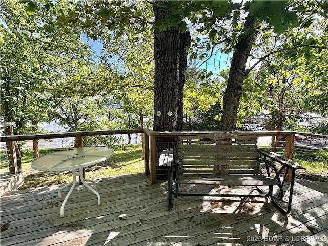 33722 Waterfront Dr, Stover, MO 64078 - view of wooden deck