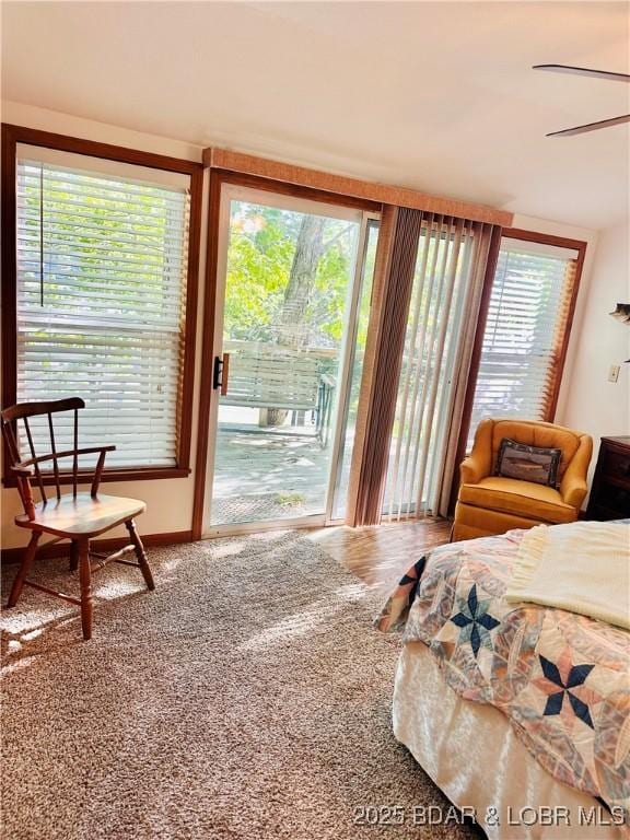 33722 Waterfront Dr, Stover, MO 64078 - bedroom with access to exterior and baseboards