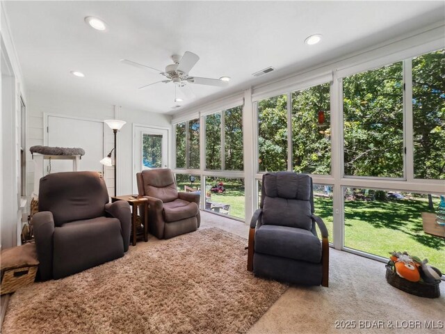 204 Wellington Ln, Laurie, MO 65037 - sunroom featuring recessed lighting