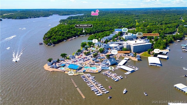 491 Walkers Cay, Osage Beach, MO 65065 - aerial view of a heavily wooded area and a nearby body of water