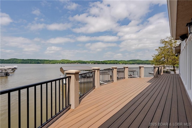 55 Shagbark Dr, Sunrise Beach, MO 65079 - wooden deck with a water view
