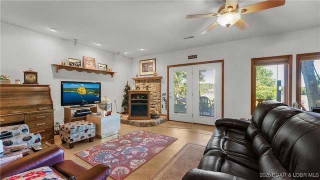 1396 Robyn Ct, Osage Beach, MO 65065 - living area with ceiling fan