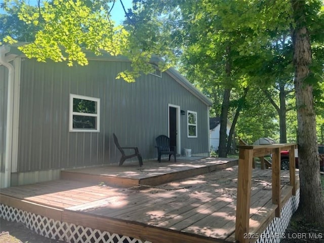 34443 Ivy Bend Rd, Stover, MO 65078 - view of wooden deck