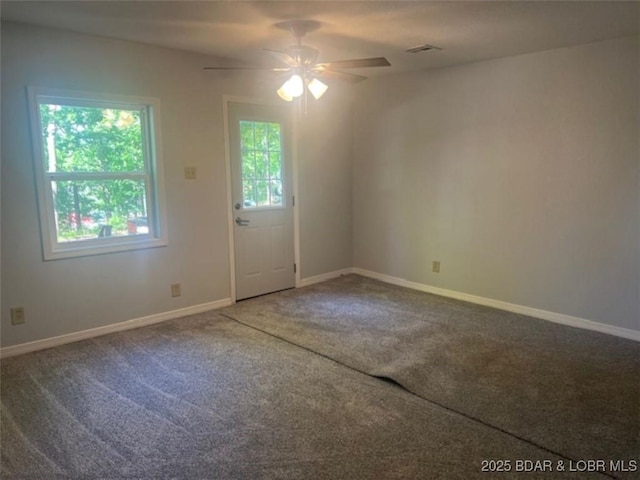 34443 Ivy Bend Rd, Stover, MO 65078 - carpeted empty room featuring a ceiling fan and baseboards