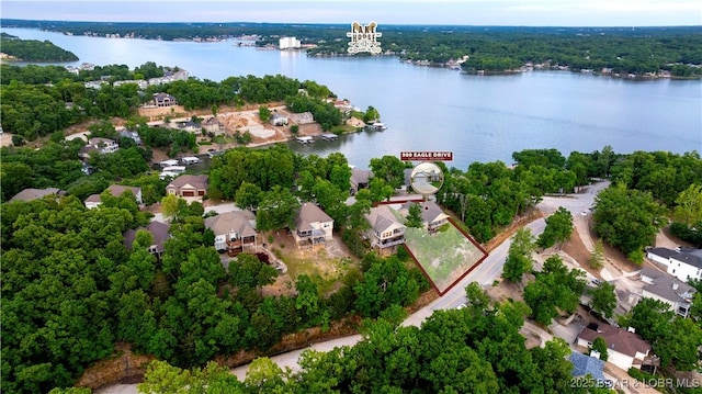 980 Eagle Dr, Lake Ozark, MO 65049 - aerial overview of property's location featuring a nearby body of water and nearby suburban area