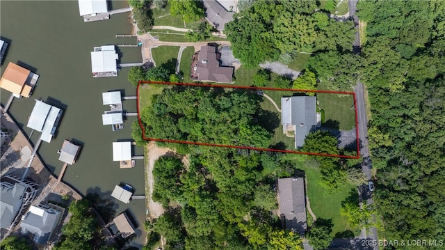 288 Oak Ridge Rd, Lake Ozark, MO 65049 - aerial view of property's location featuring property parcel outlined