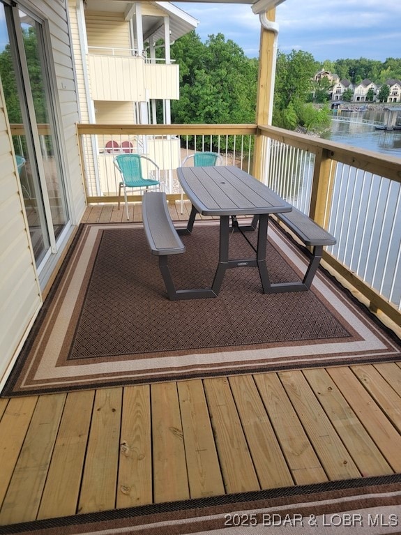 1481 Ledges Dr Unit 221, Osage Beach, MO 65065 - wooden terrace with a water view