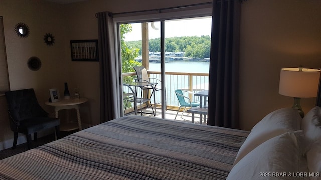 1481 Ledges Dr Unit 221, Osage Beach, MO 65065 - bedroom with access to outside and a water view