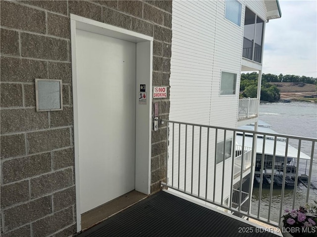 275 Flynn Rd Unit 207, Lake Ozark, MO 65049 - property entrance featuring a balcony and a water view