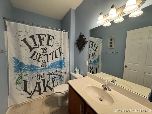 275 Flynn Rd Unit 207, Lake Ozark, MO 65049 - full bathroom with tile patterned flooring, vanity, and a shower with curtain