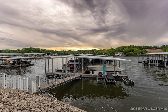 275 Flynn Rd Unit 207, Lake Ozark, MO 65049 - dock area with a water view and boat lift