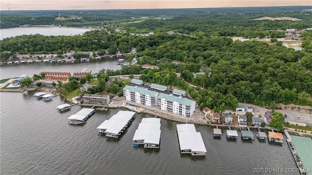 275 Flynn Rd Unit 207, Lake Ozark, MO 65049 - drone / aerial view of a large body of water and a heavily wooded area