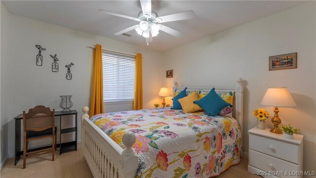 364 Cedar Heights Dr Unit 2D, Camdenton, MO 65020 - bedroom featuring carpet and a ceiling fan