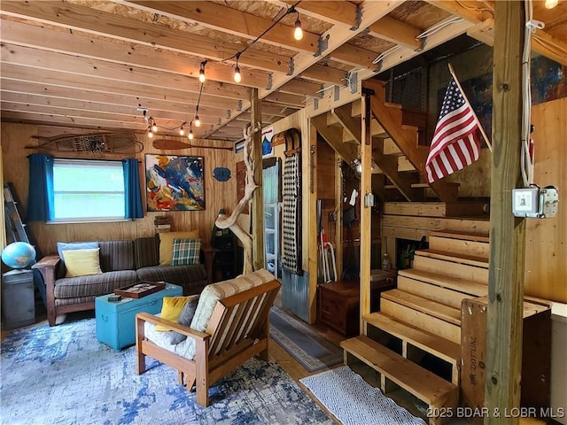 31025 Broken Circle Rd, Stover, MO 65078 - below grade area featuring stairway
