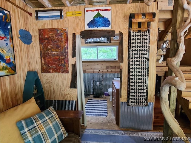 31025 Broken Circle Rd, Stover, MO 65078 - interior space with wooden walls