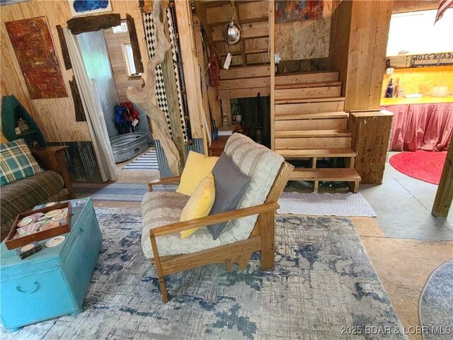 31025 Broken Circle Rd, Stover, MO 65078 - living room featuring stairs