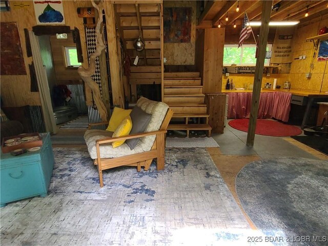 31025 Broken Circle Rd, Stover, MO 65078 - living area featuring stairs