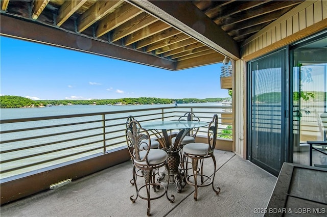 701 Cedar Rd Unit 1A, Lake Ozark, MO 65049 - balcony featuring a water view