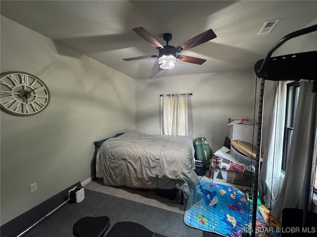 1760 Deans Creek Rd, Richland, MO 65556 - bedroom featuring carpet floors, ceiling fan, and baseboards