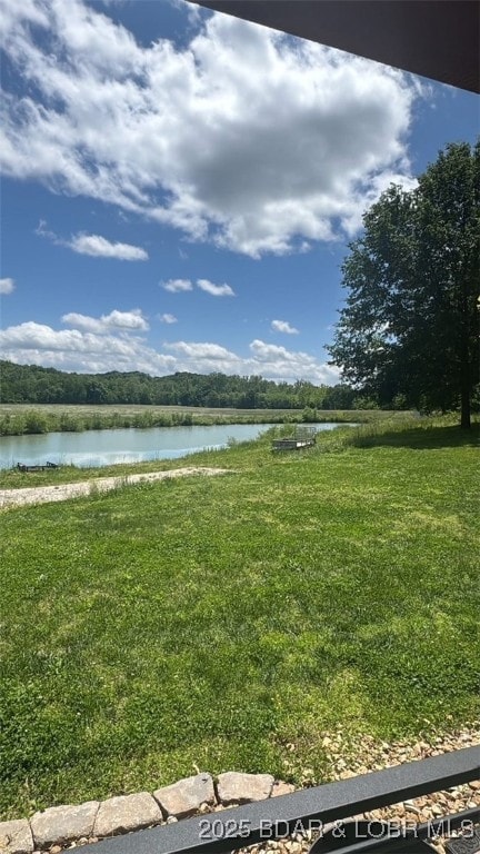 1760 Deans Creek Rd, Richland, MO 65556 - view of grassy yard featuring a water view
