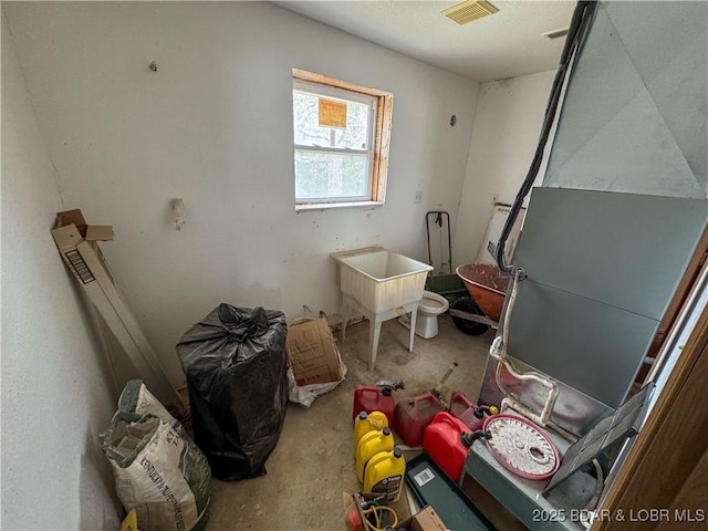 18400 Alum Springs Rd, Versailles, MO 65084 - unfurnished bedroom featuring concrete flooring and a sink