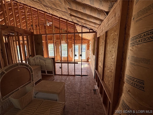 406 Staley Hollow Dr, Sunrise Beach, MO 65079 - miscellaneous room with lofted ceiling