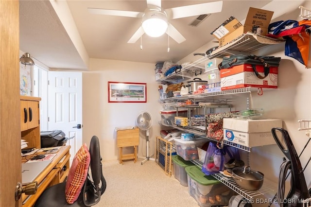 55 Nonsuch Ct, Lake Ozark, MO 65049 - storage featuring ceiling fan
