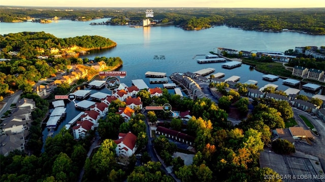 289 Charleston Dr Unit 2B, Lake Ozark, MO 65049 - aerial view at dusk of a water view