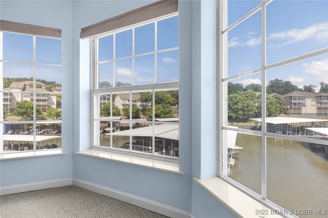 289 Charleston Dr Unit 2B, Lake Ozark, MO 65049 - unfurnished sunroom with a water view