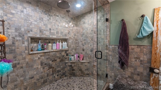 660 Upper Prairie Hollow Rd, Macks Creek, MO 65786 - full bathroom featuring a shower stall