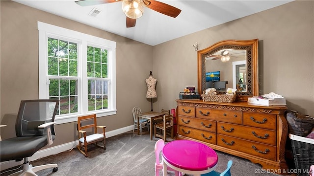 660 Upper Prairie Hollow Rd, Macks Creek, MO 65786 - carpeted bedroom featuring baseboards and ceiling fan