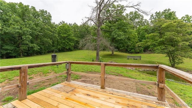 660 Upper Prairie Hollow Rd, Macks Creek, MO 65786 - deck with a yard