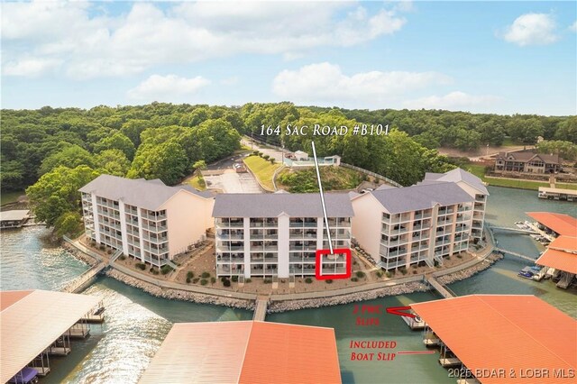 164 Sac Rd Unit B101, Sunrise Beach, MO 65079 - aerial view of a nearby body of water