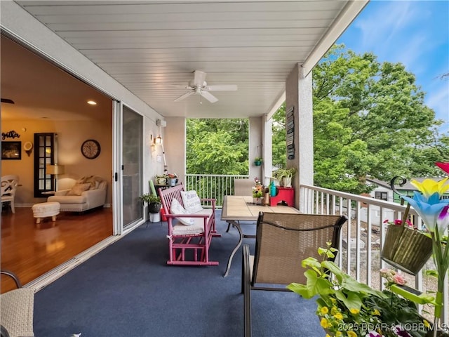 134 Heavenly Days Cir Unit 3A, Camdenton, MO 65020 - view of patio / terrace with a ceiling fan