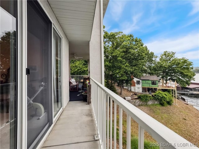 134 Heavenly Days Cir Unit 3A, Camdenton, MO 65020 - balcony with a water view and a ceiling fan